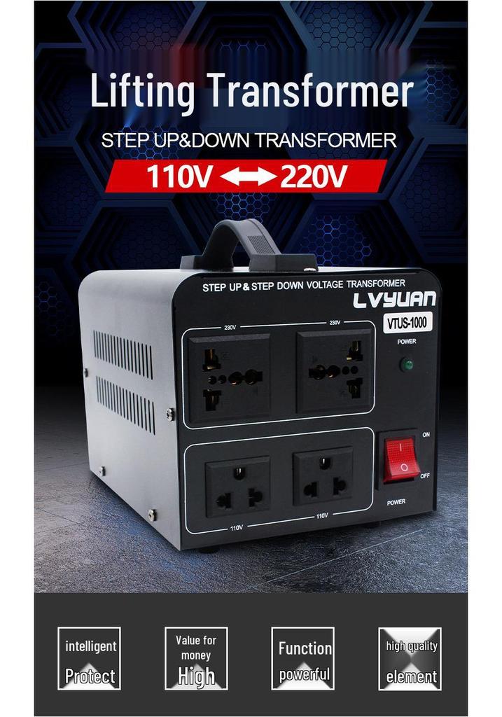 LvYuan 1000W Step-Up & Step-Down Voltage Converter, 220V to 110V & 110V to 220V