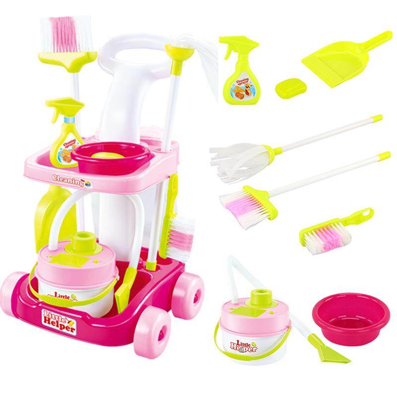Children'S Play House Simulation Life Appliances Cleaning Toys Girls Cleaning Simulation Vacuum Cleaner Tool Set