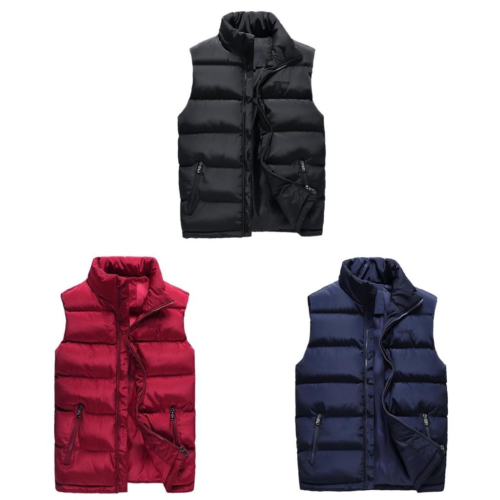 Premium Men's Winter Down Quilted Vest Cozy Sleeveless Padded Jacket For Ultimate Warmth