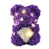 25cm Artificial Teddy Rose Multicolors Romantic Valentines Day Gift Flower Bear with LED Strip Girlfriend Women Anniversary Bear