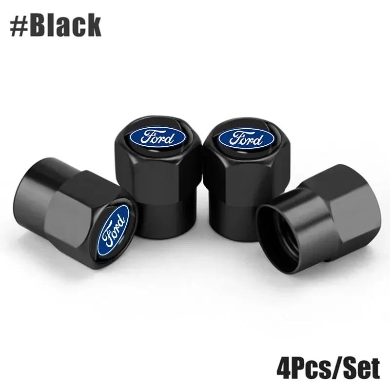 

Car Sticker 2026 Ford New 2025 Hot 4Pcs Metal Car Wheel Tire Valve Caps Tyre Rim Stem Covers For Ford Escape Kuga Mondeo Ecospor чёрный