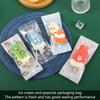 50Pcs Food Grade Ice Cream Bags Disposable Plastic Popsicle Protective Cover Storage Cartoon Ice Popsicle Packing Bag Diy