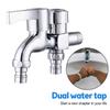 1 In 2 Out Water Splitter Faucet, G1/2 Dual Control Valve for Washing Machine/Sink, Triple Outlet Adapter