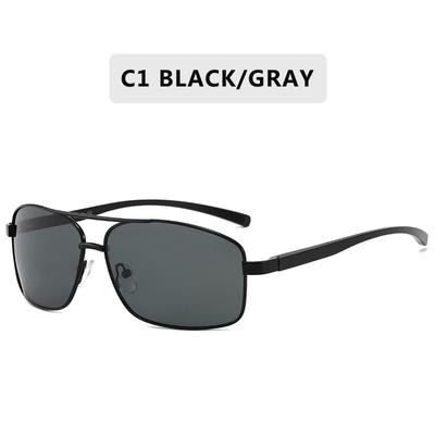 Polariserte Solbriller Aluminium Magnesium Solbriller Kjørebriller Rektangulære Glass For Menn Oculos Masculino