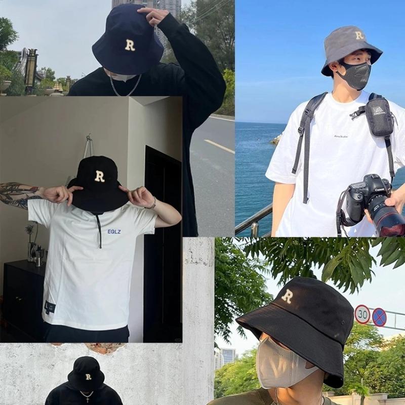 Men Big Head 63Cm Bucket Hats For Women Large Size Bob Four Seasons Cotton Fisherman Hat Letter Outdoors  Sun Hat  Xl