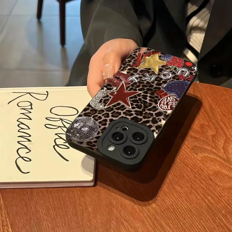 Cheetah Vintage Leopard Star Pattern Phone Case For iPhone 17 16 15 14 13 12 11 Pro Max Plus Mini 17 Air 16E XS X XR Soft Cover