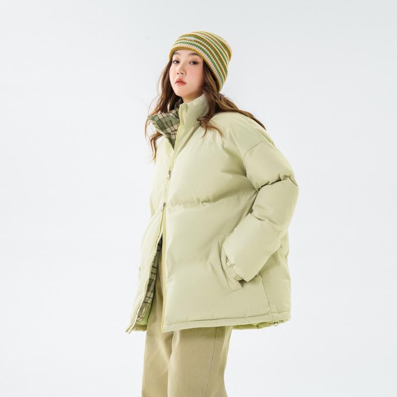 Padded-padded clothes are the same for men and women, winter new loose stand-up collar padded jacket, warm and thickened padded clothes, men's top