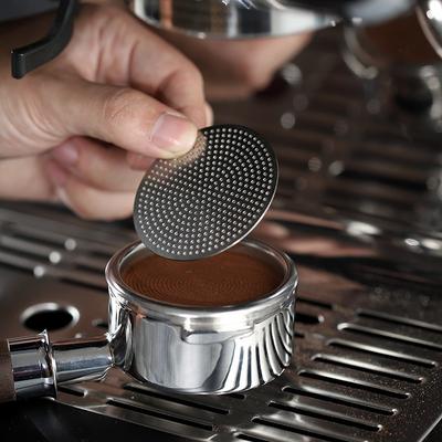 51/53/58mm Wiederverwendbarer Kaffeepuck-Sieb Edelstahl Doppellagig Feines Filtersieb Espressozubehör KFGL02