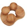 Wooden Sauna Headrest with Rotatable Disc Sauna Pillow for Neck Shoulder Pain Head Relaxation