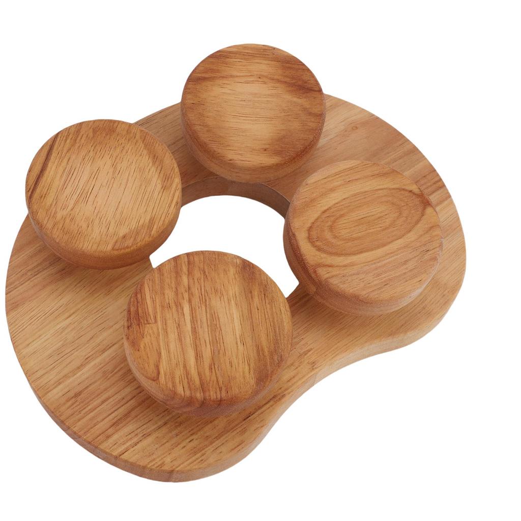 Wooden Sauna Headrest with Rotatable Disc Sauna Pillow for Neck Shoulder Pain Head Relaxation