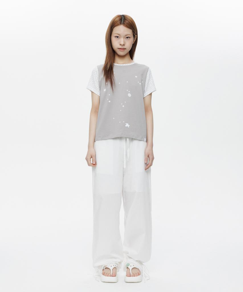 Ohesio Floral Two Tone T-Shirt, Gray