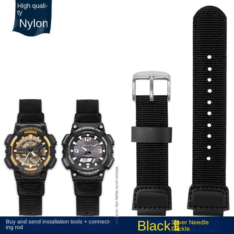 Per Casio AQ-S810W AEQ-110W MCW-200 cinturino da polso in tela di nylon sportivo 16mm 18mm cinturino per orologio cinturino da polso sportivo da uomo