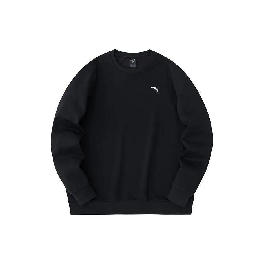 ANTA Sweatshirts Men's Black Crew Neck Moderate Regular 952347707-2