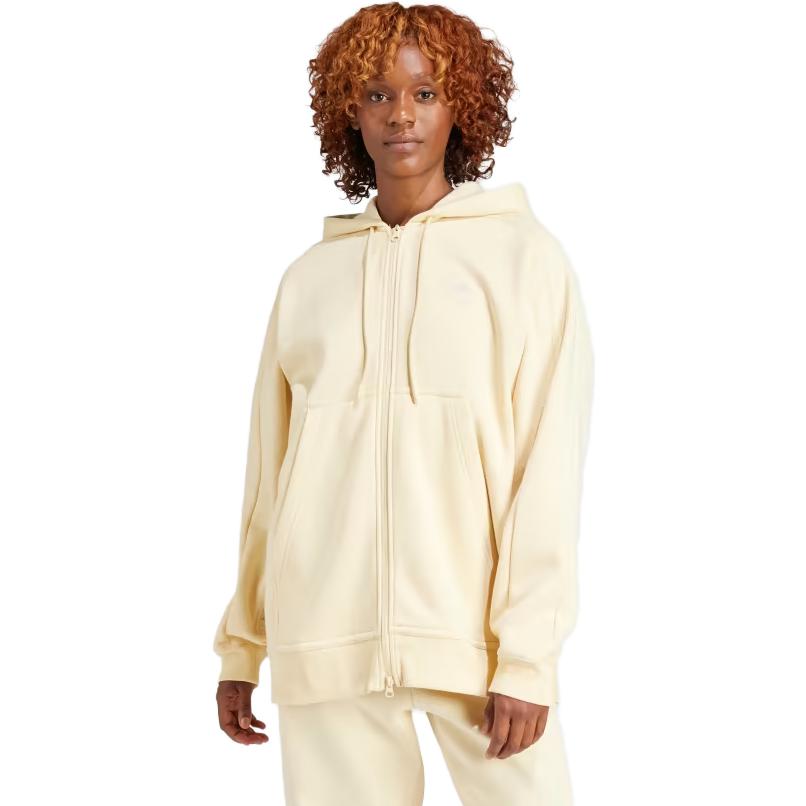 Adidas X Stella McCartney Sweatshirts Women's Beige Hooded Moderate Cardigan IB5112