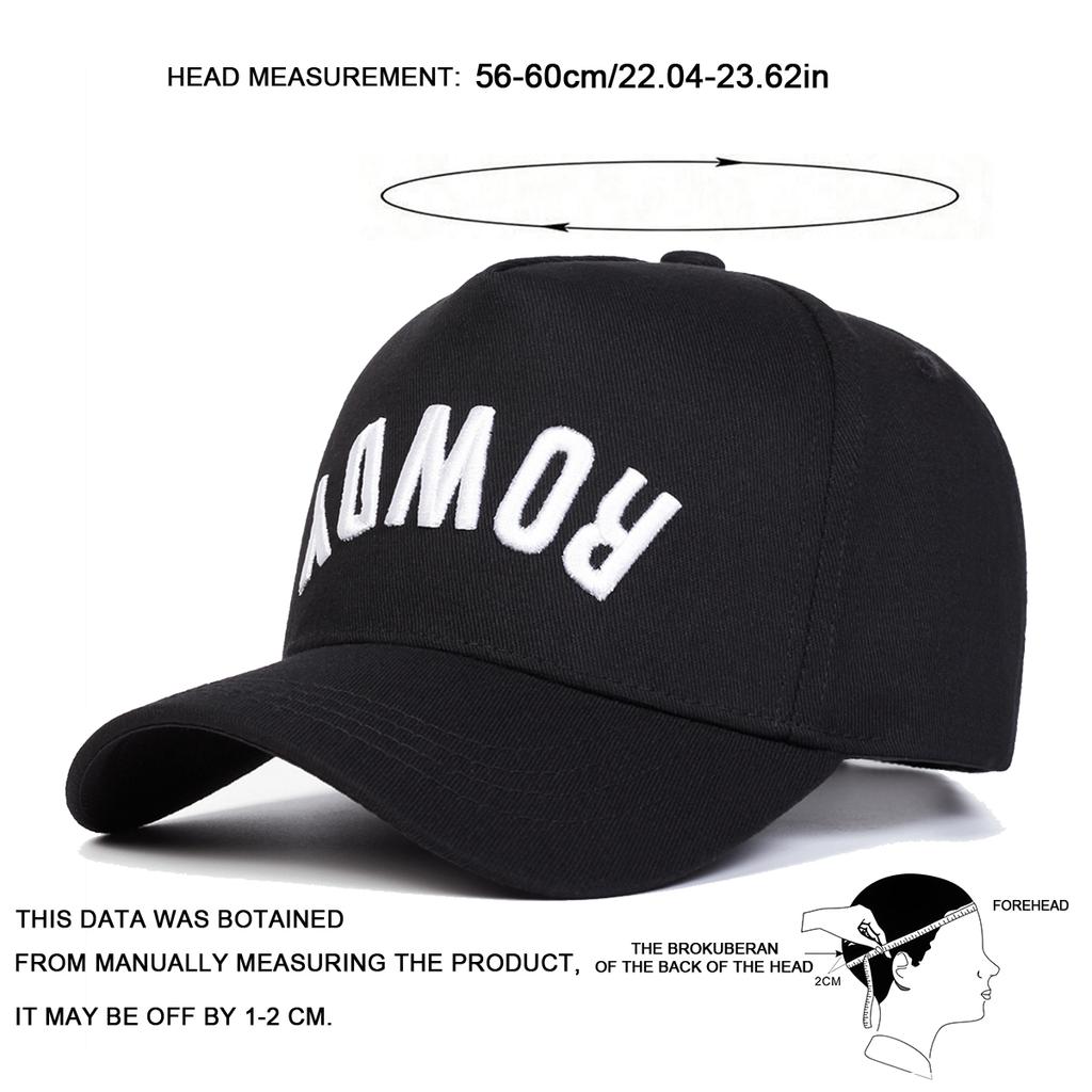 Unisex ROWDY Letter Embroidery Baseball Caps Spring Autumn Outdoor Adjustable Casual Hats Dad Hat Sunscreen Hat
