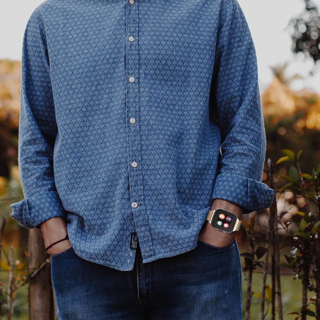 For Gabb Watch 2 Stainless Steel Watch Band Magnetic Milanese Adjustable Wrist Strap