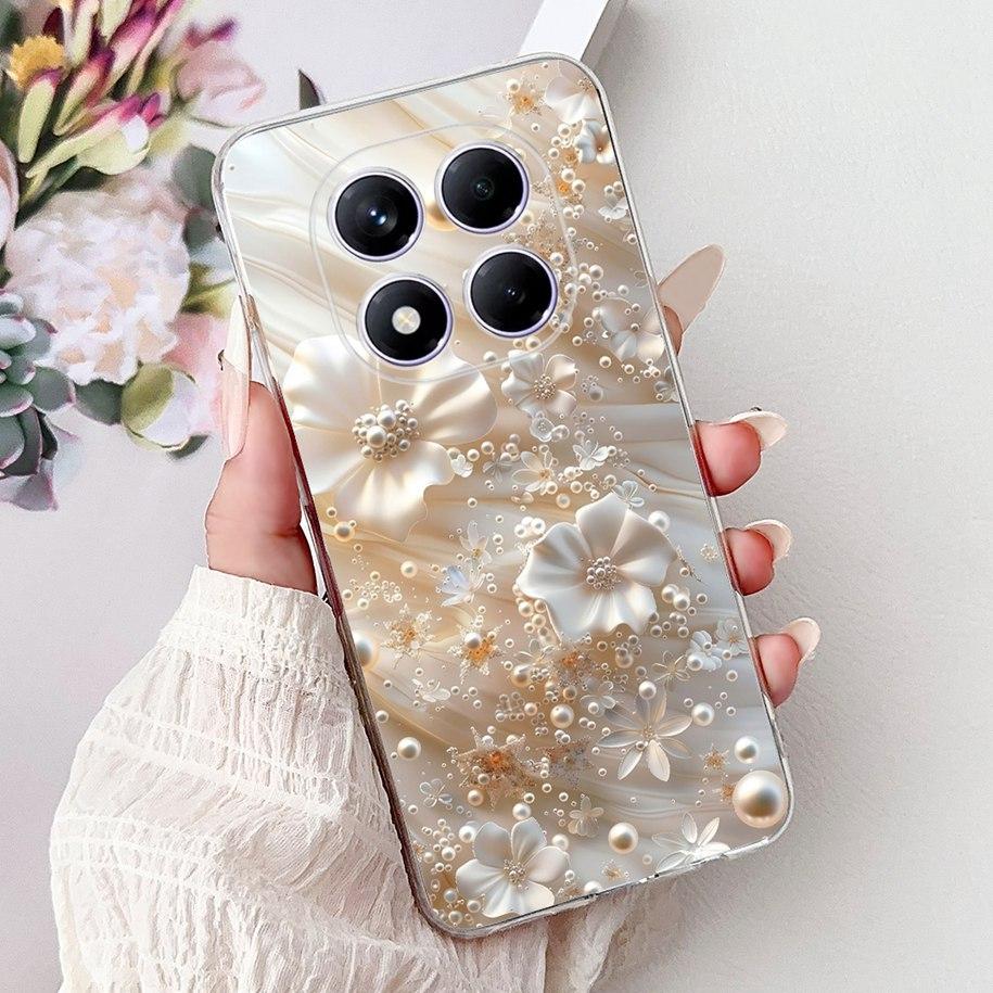 For Xiaomi Redmi Note 14 Pro Plus Case New Popular Flower Marble Soft Silicone Cover For Xiaomi Redmi Note 14 Pro Global Capinha