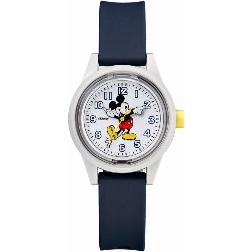 Citizen Q&Q Smile Solar Watch, Link Coordinate, Disney Collection, Size S, 10 ATM Water Resistant, Urethane Strap, Mickey Mouse, RP29-800, Blue