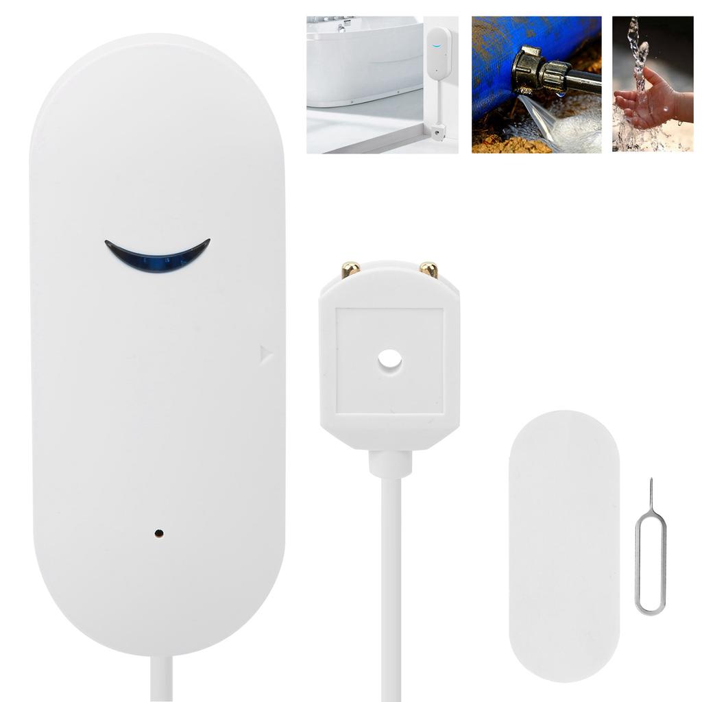 WIFI Water Leakage Detector Overflow Flooding Sensor Alarm with DoubleSided Tape for Tuya