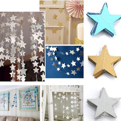 4m Long Star String Paper Garland for Wedding Birthday Party Baby Shower Decor MIT