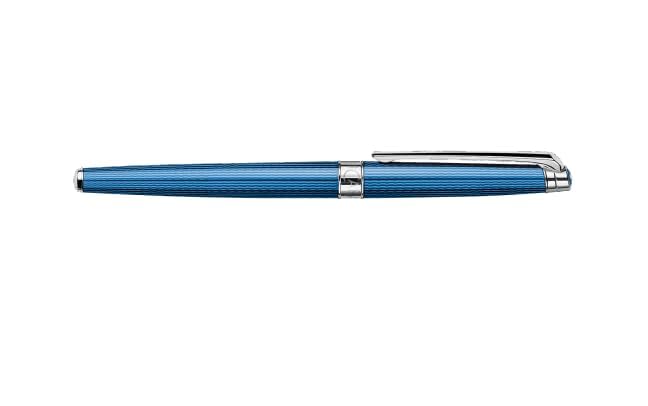 CARAN Leman Slim Grand Bleu Fountain Fine Officially Imported D'ACHE Pen, Nib, 4791-158,