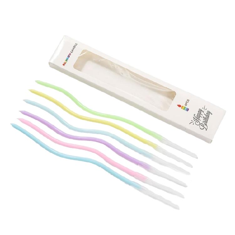 6 Piezas Multiusos Curvadas Multicolor Chapadas Adorno de Velas para Pastel para Festival Cumpleaños y Decoraciones de Fiesta Mejora
