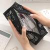 Clear Mesh Pencil Case Love Heart Mesh Makeup Pouch Pencil Case Mesh Storage Bag  Student