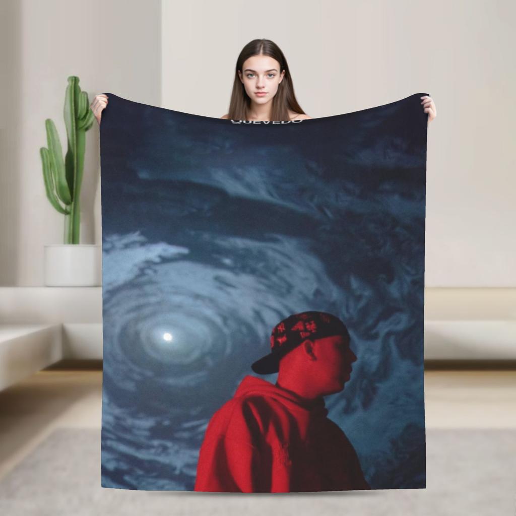 Super Soft Blanket Decorative Rapper Quevedo Music Throw Blanket Flannel Bedspread For Bedroom Funny Sofa Bed Cover