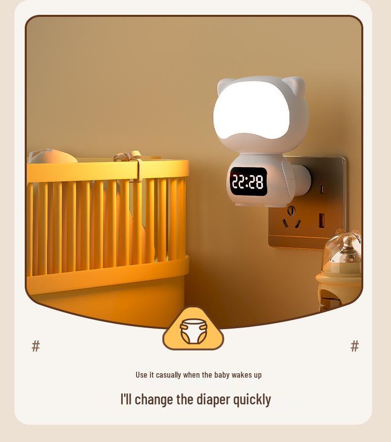 Cartoon-Nachtlicht: Baby Stillen & Augenschutz Nachttischlampe