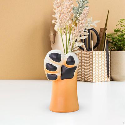 Kot rysunkowy pazur wazon na kwiaty pojemnik ceramiczny nowoczesna kompozycja kwiatowa dla