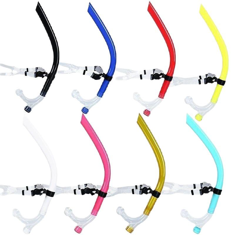 Long Distance Swim Training Front Mounted Snorkel Durable Diving Breathing Tube for Adult Water Activity