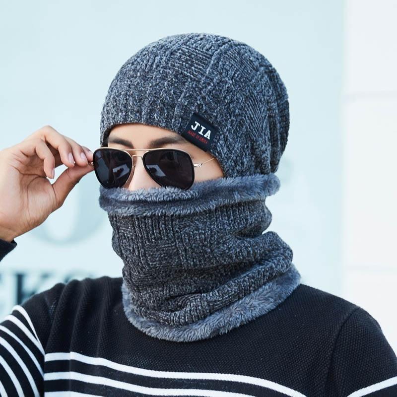 Women Winter Mens Warm Ski Beanie Cap Wool Knit Snow Hat Skull Balaclava Scarf