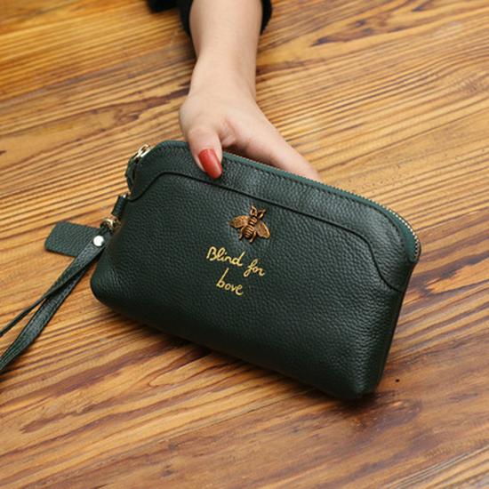 Women's Honeybee Shell-Shaped Long Clutch Wallet