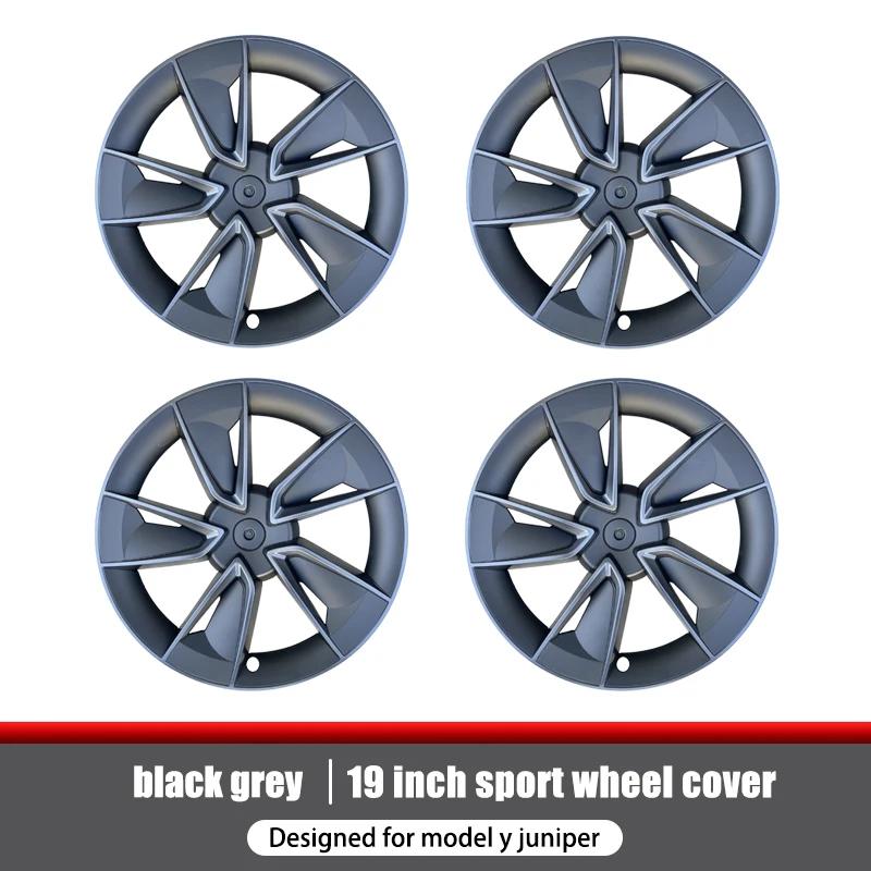 4PCS Hub Cap for Tesla Model Y Juniper 19-Inch 2025 Performance for Crossflow Wheel Cover Automobile Hubcap Full Rim Accessories