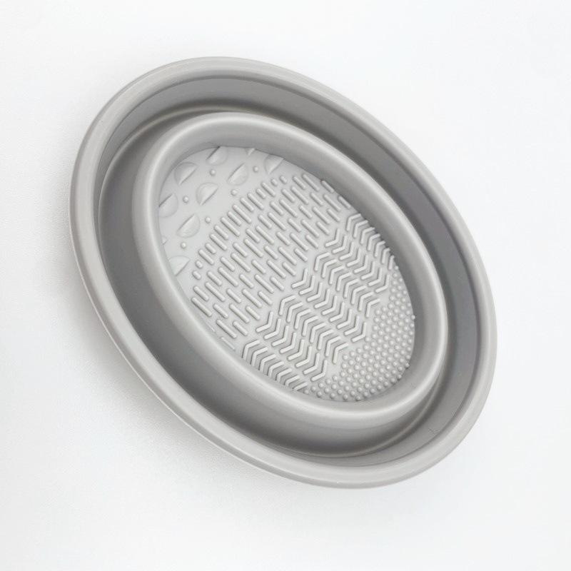 Soft Silicone Makeup Brush Cleaner Folding Powder Puff Cleaning Bowl Eyeshadow Brushes Wash Clean Mat Beauty Tools Scrubber Box