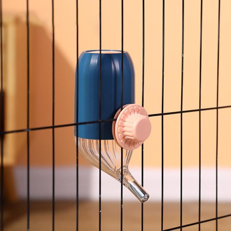 Plastic Water Feeder Bottle Hangings Dispenser Drinker Hamster Cat Dogs Drinking Stainless Steel Pipes Water Dispenser