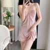 Yase [Confession Message] Sexy Pajamas Women's Golden Velvet Pure Desire Wind Suspender Pajama with Chest Pad Pajama Set