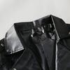 Mens Slim Fit PU Leather Biker Jacket With Lapel Collar Zipper Front Stylish Motorcycle Coat