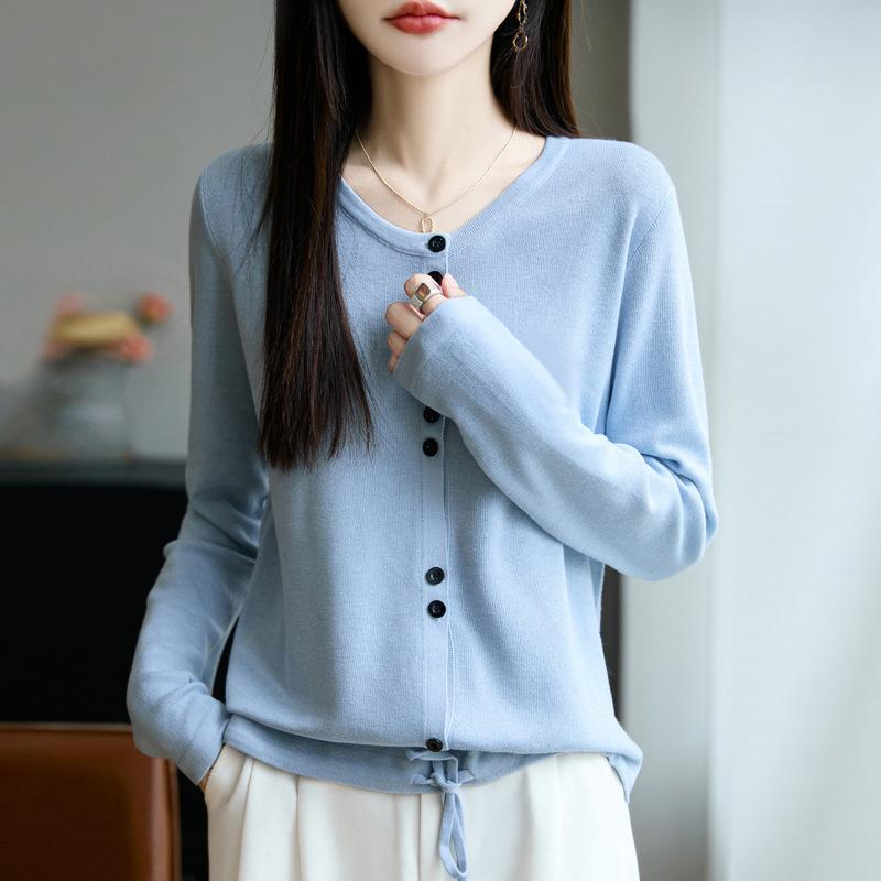 Women S Loose Long Sleeve Knit Cardigan Versatile Sweater Coat