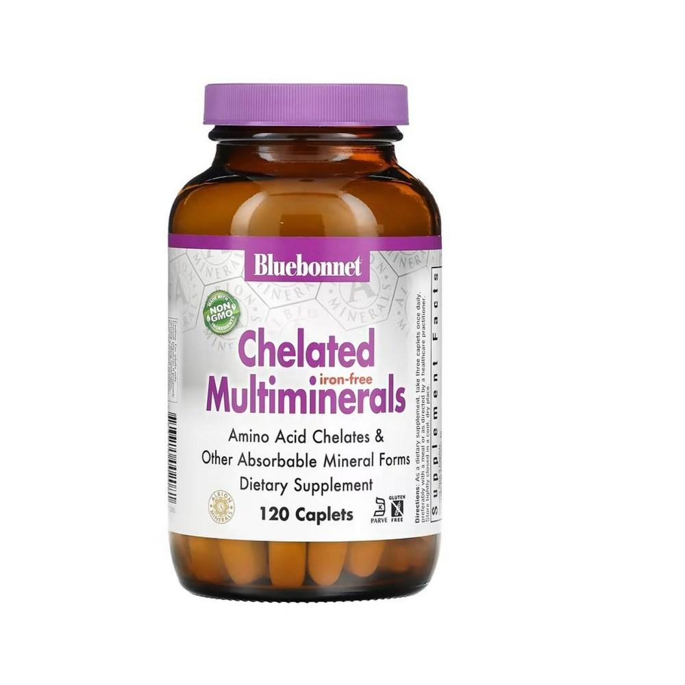Bluebonnet High Potency Chelated Multi-Mineral Iron-Free Caplets 120 pcs 1 pcs