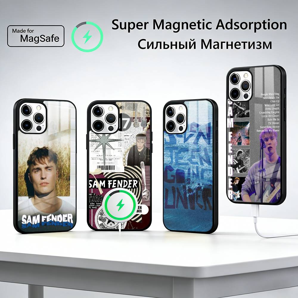 Singer S-Sam Fender For Magsafe Phone Case for iPhone 17 16 15 14 13 12 11 Series Wireless Charging