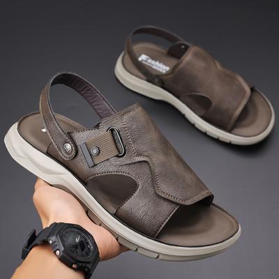 Sandals Man Summer Breathable Luxury Roman Sandals Outdoor Non Slip Beach Flat Bottom Casual Open Toe Sneaker Sandals