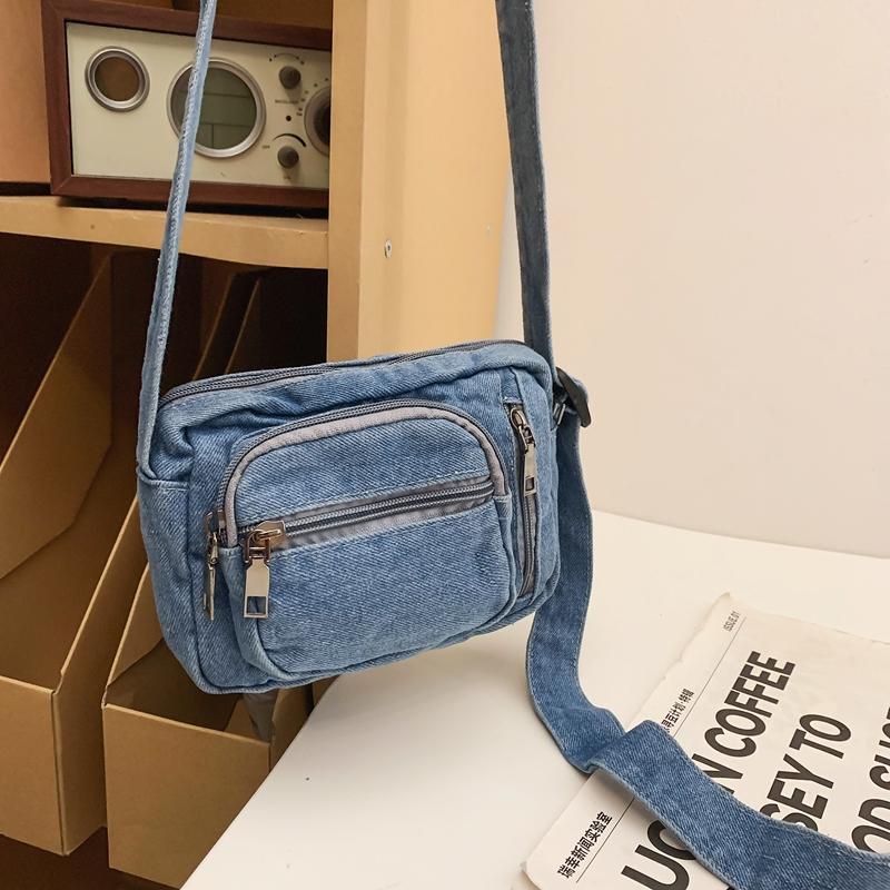 Denim Bag Women's Sports Shoulder Crossbody Bag Men's Mini Mobile Phone Bag