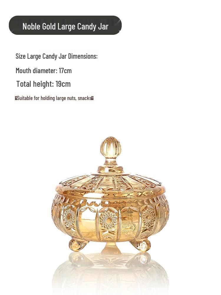 Luxury Crystal Three-Tier Fruit Bowl for Living Room