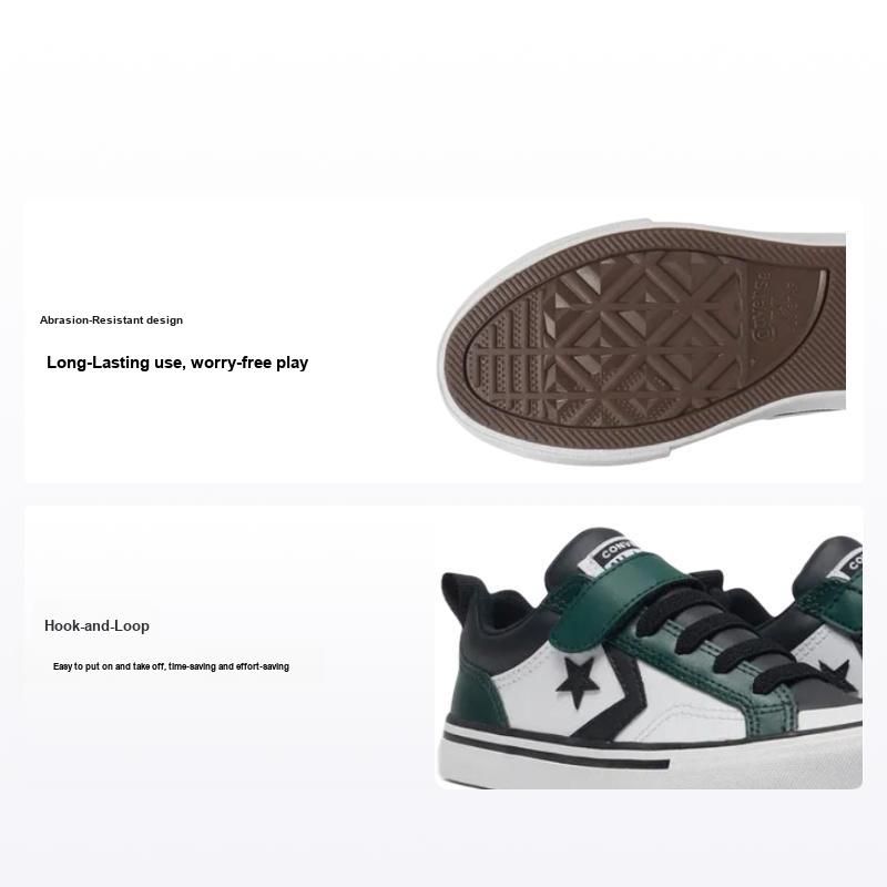 Кроссовки Converse Pro Blaze EasyOn Low PS Green Envy Kids черные белые A09332C 28