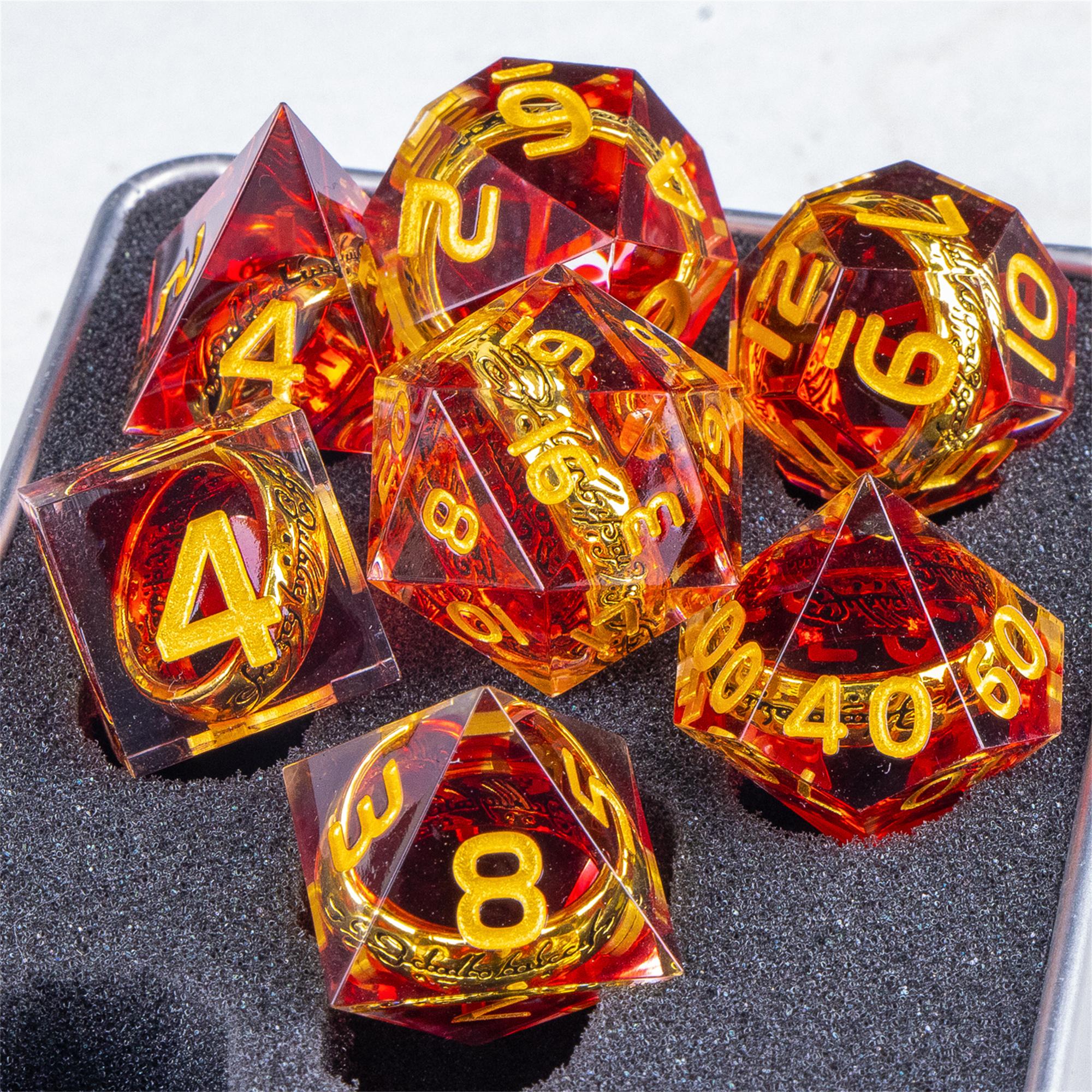 Набор полиэдрических кубиков из смолы DND для ролевых игр, Dungeons and Dragons, настольных игр, подарок