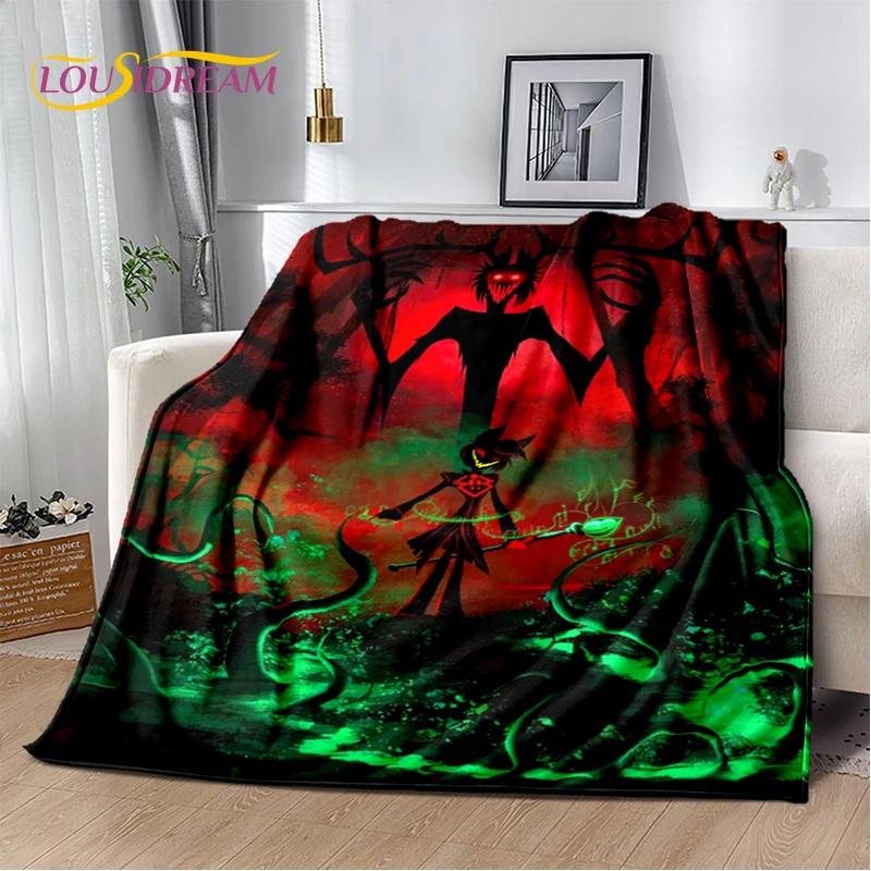 HHazbin Hotel Charlie Cartoon Soft Blanket for Home Bedroom Bed Sofa Picnic Travel Cute Throw Blanket Gift for Kids and Fans