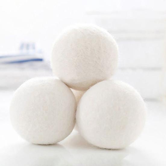 6/12Pcs Wool Dryer Balls 6/7/8CM 3 Sizes Organic Natural Fabric Softener Reduce Drying Time Hypoallergenic Reusable Hand-Felted Laundry Balls