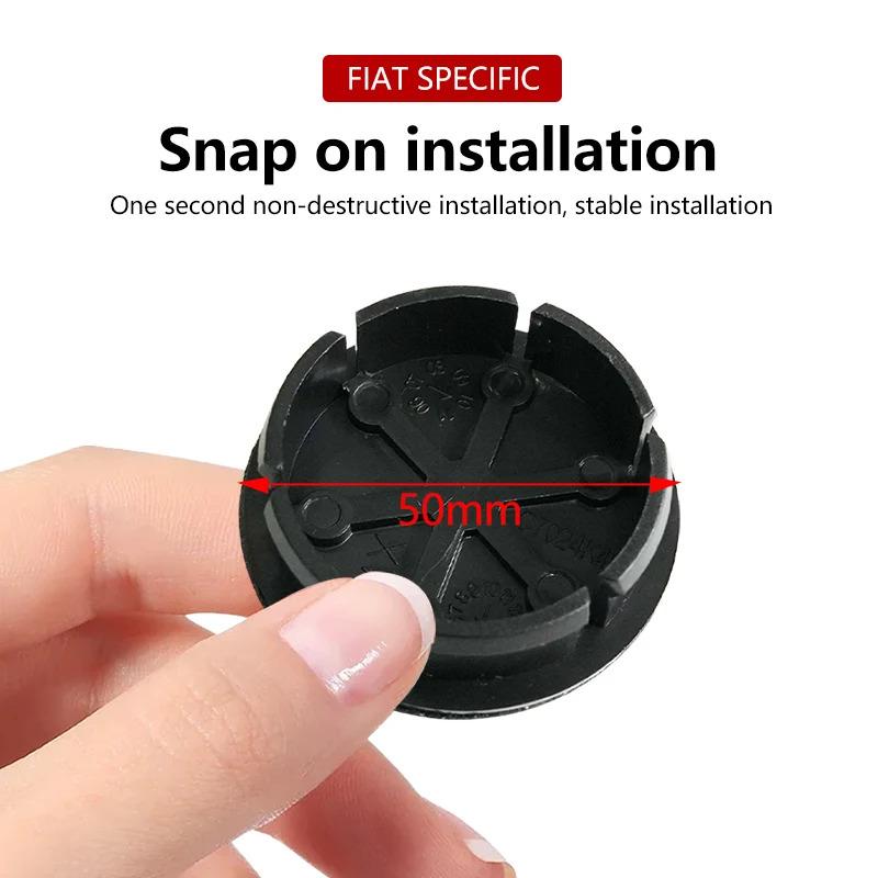4pcs 3D 50mm logo car emblem Wheel Center Hub Cap auto Rim refit dust-proof badge covers emblem accessories For FIAT Abarth