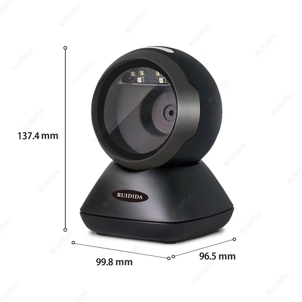 Desktop QR Code Scanner Hands-Free USB Wired Barcode Reader Platform Automatic Scanning Bar Code Scanner 1D 2D Table Bar Reader